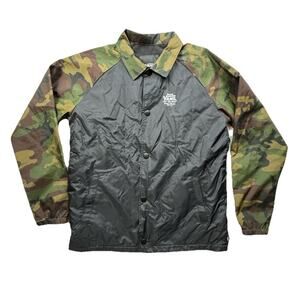 VANS Off The Wall Custom Classics Windbreaker Jacket Camo Boys Large